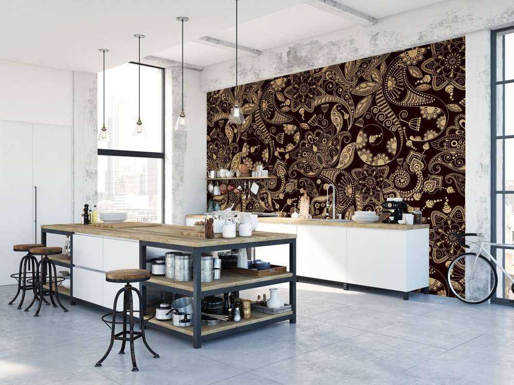 Golden flower patterns