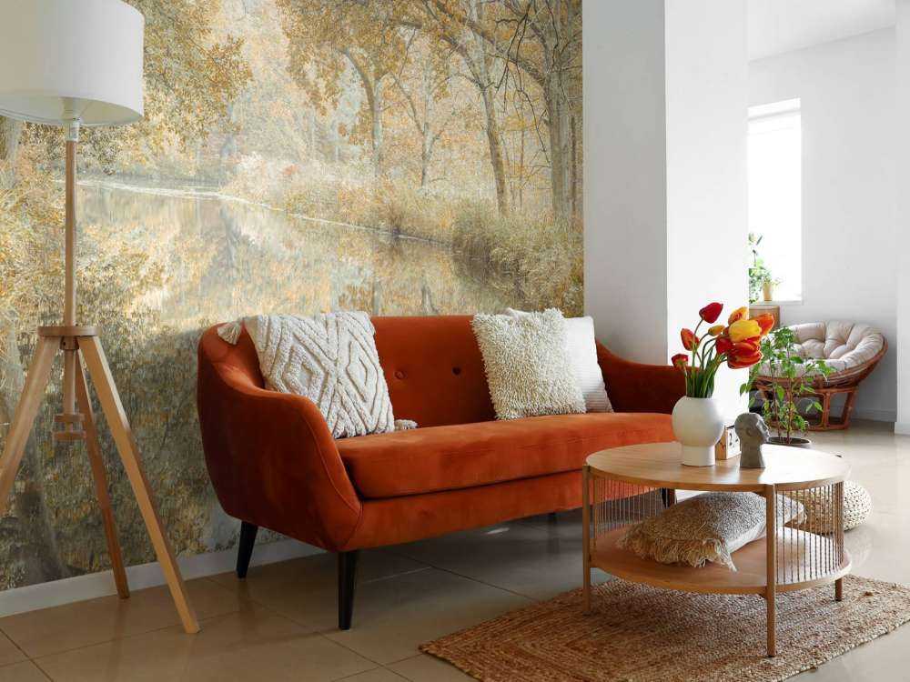 Channel through forest