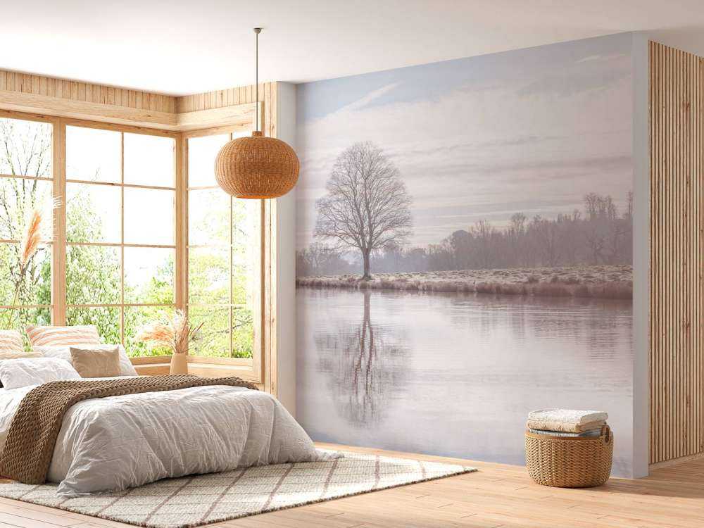 Abandoned winter landscape