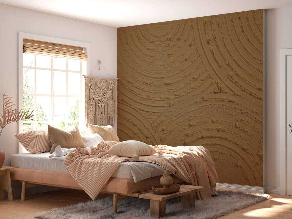 Zen cirkels grove structuur in het bruin