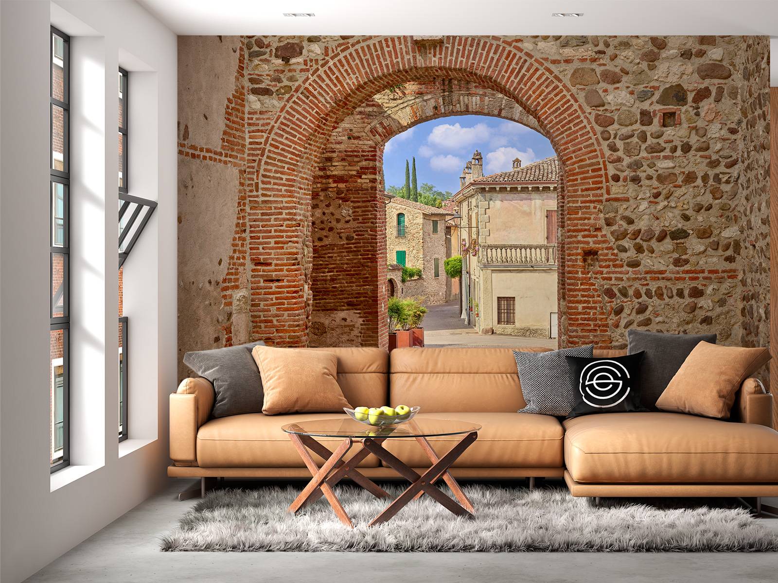 Passage with double arch