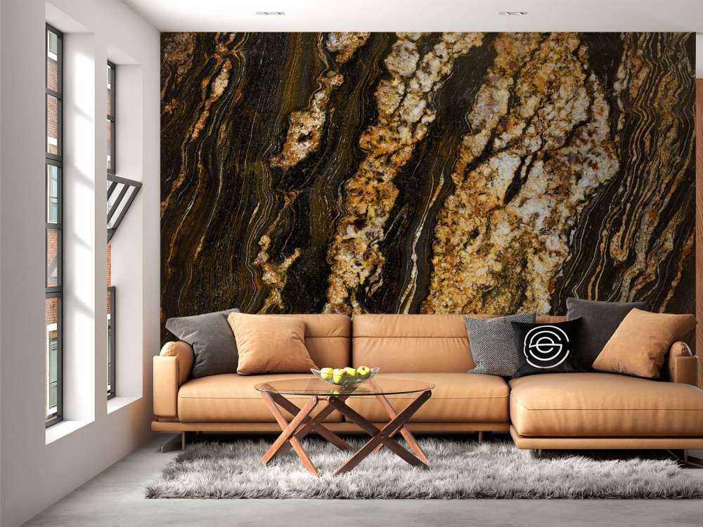 Dark marble with gold structure