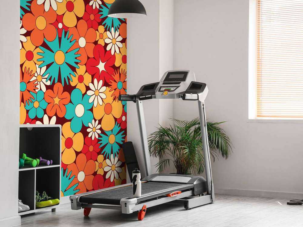 Cheerful retro flowers