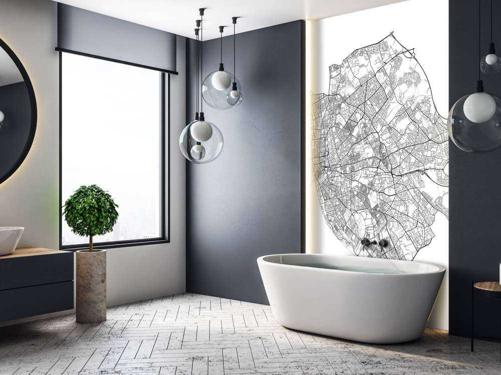 Plattegrond van Liverpool, wit 