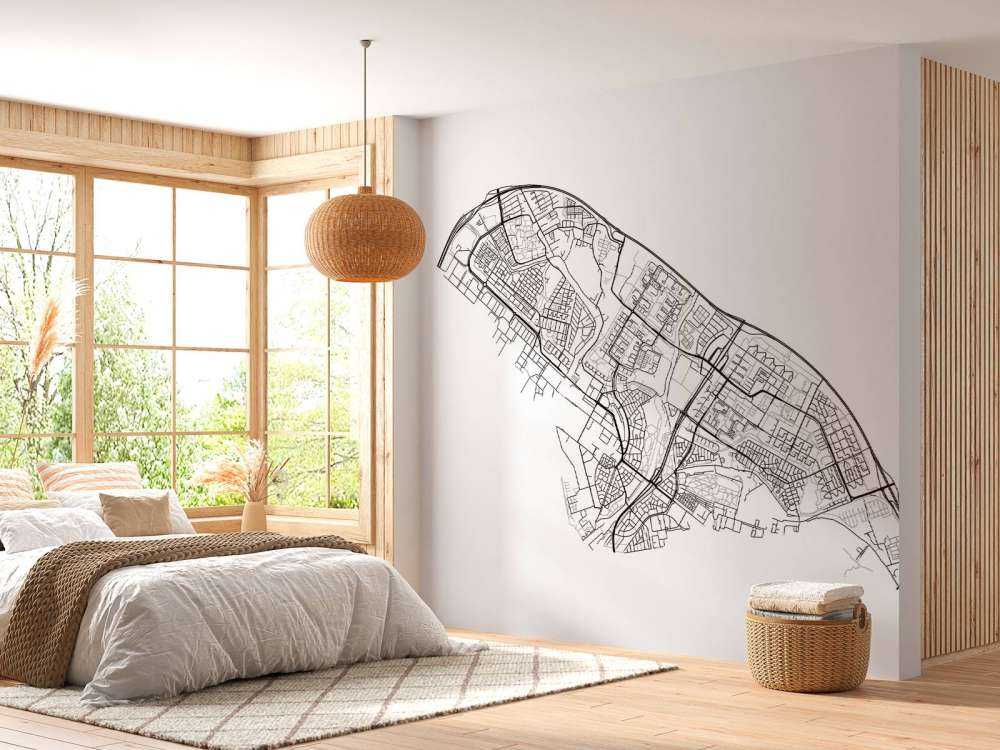 Plattegrond Amsterdam noord, wit