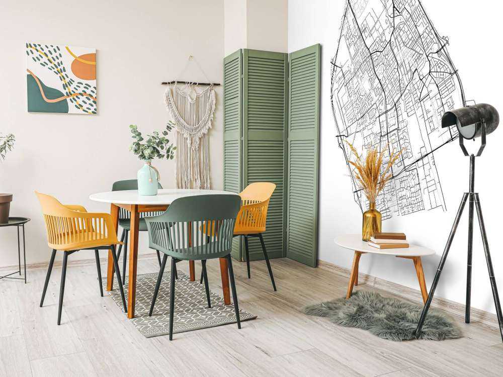 Plattegrond van Delft, wit 