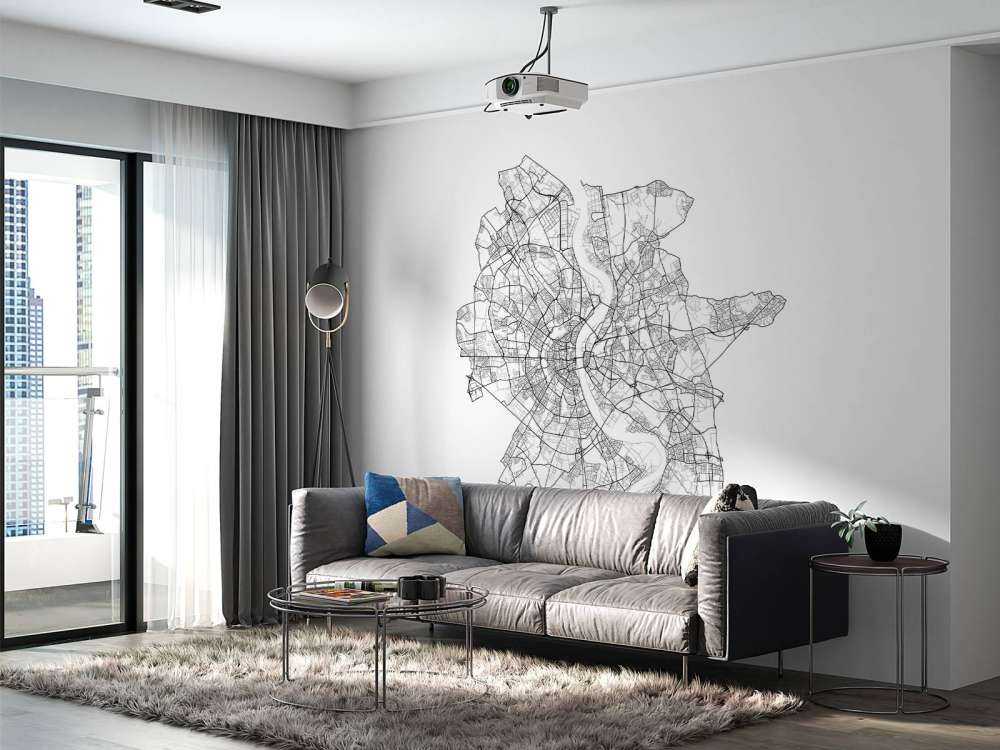 Map of Cologne, white
