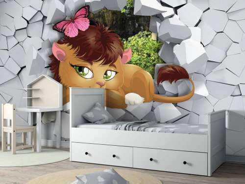 Lion in a wall
