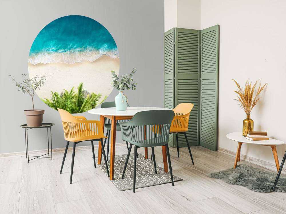 Aerial view of sandy beach