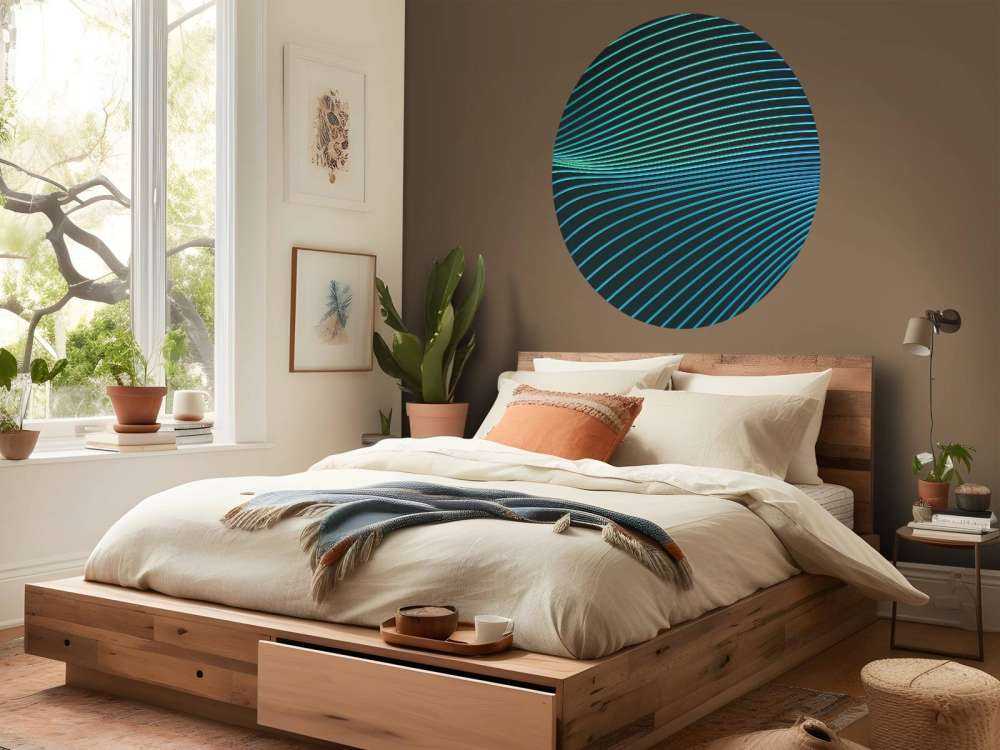 Golvend neon ontwerp