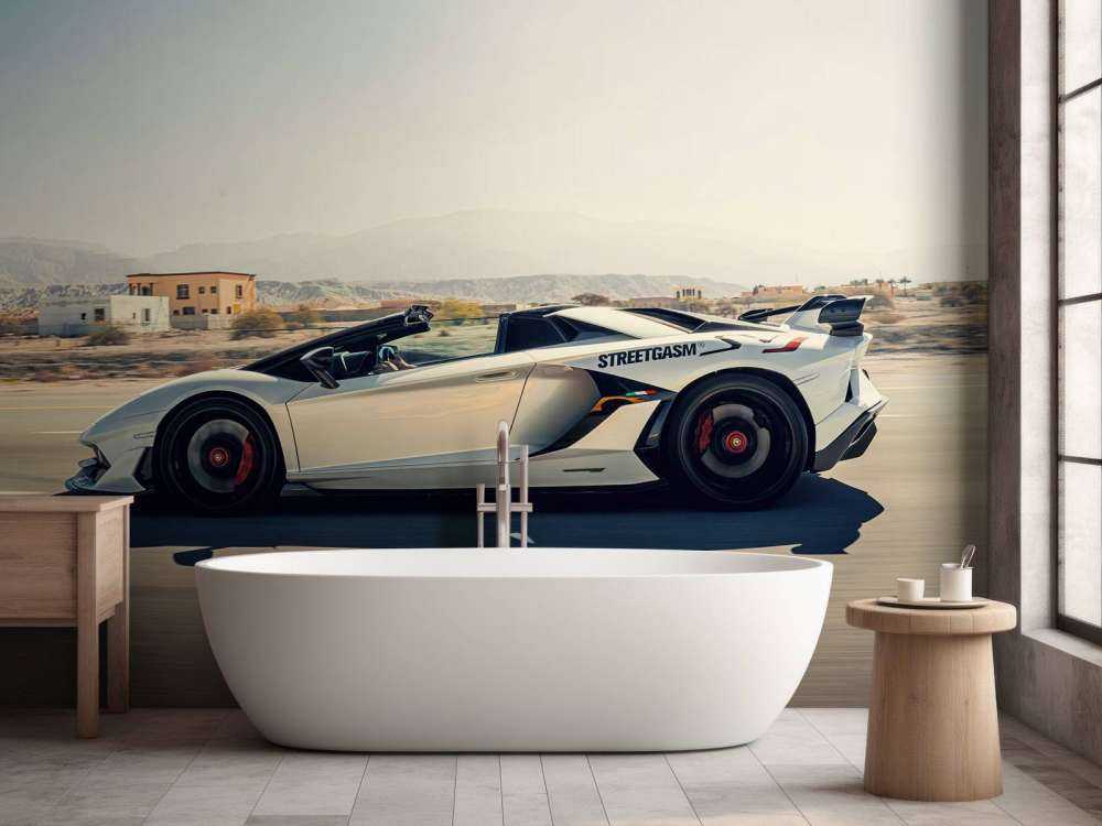 Lamborghini Aventador Roadster in the desert