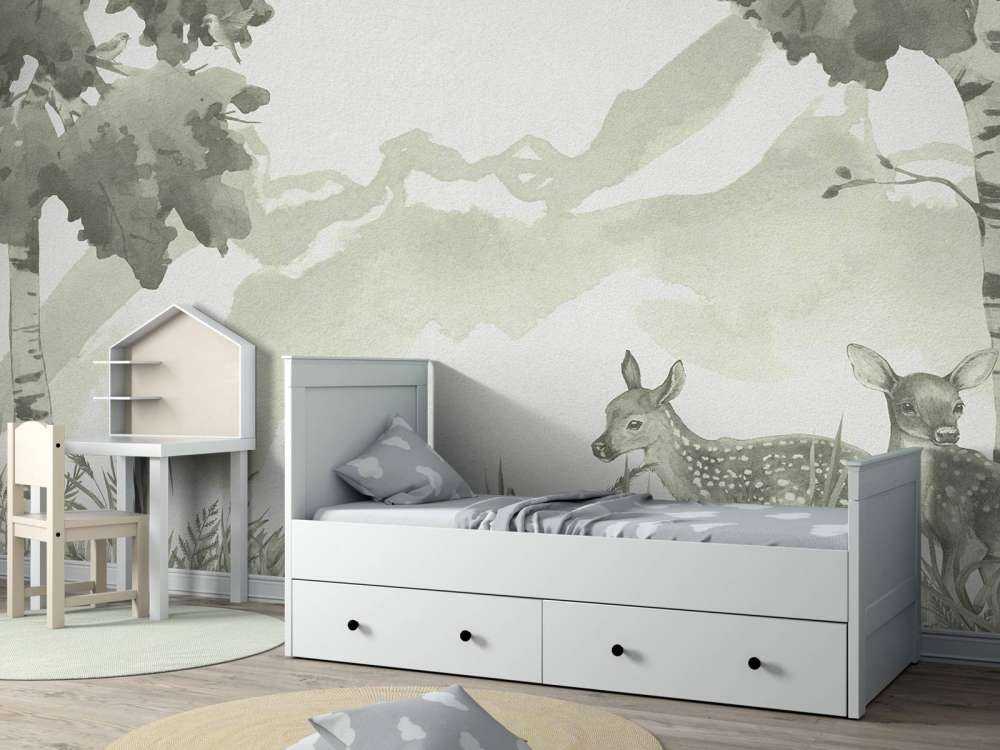 Deer in green