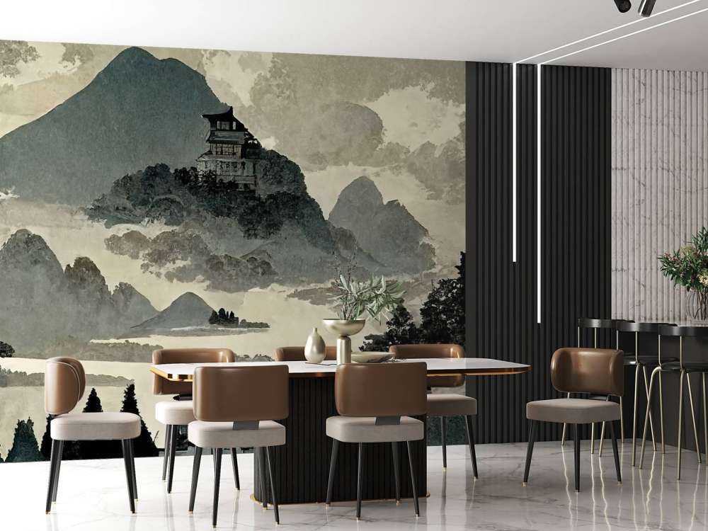 Geïllustreerde Chinese landschap