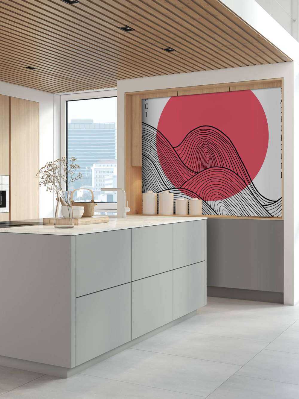 Abstracte zon illustratie