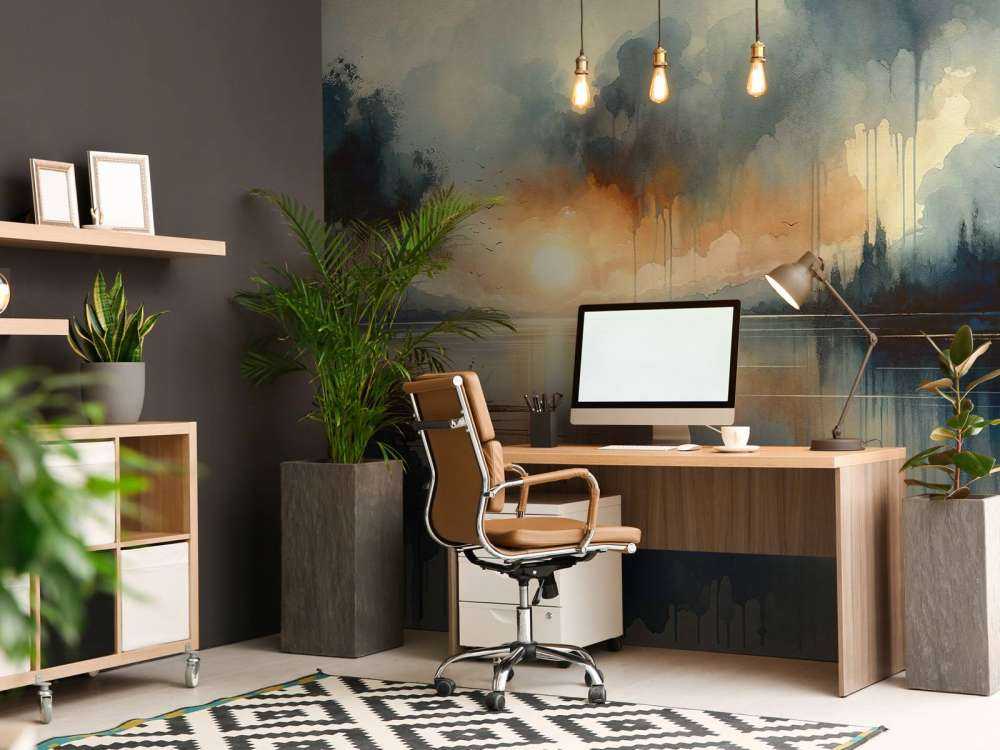 Watercolour Abstract Lake