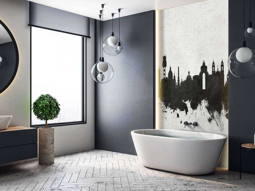 Watercolor skyline, Lisbon