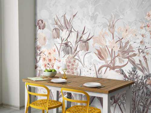 Spring Flowers - Ethereal Gray