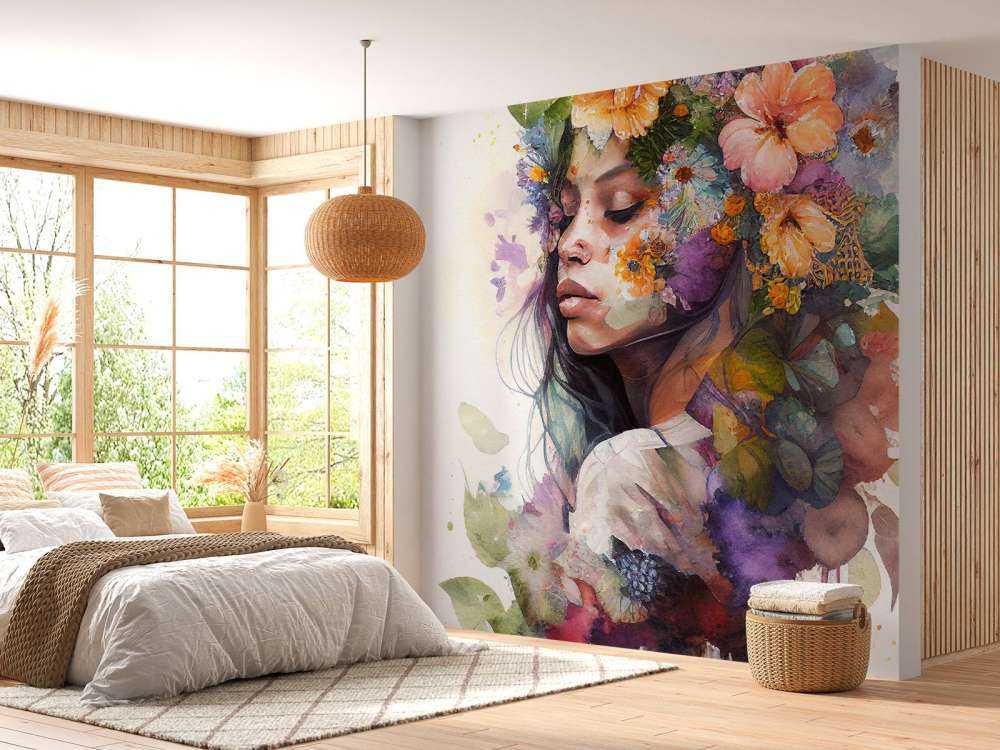 Watercolor Tropical Woman #6