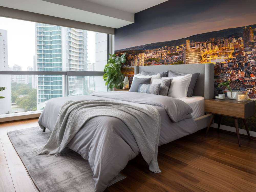 Luik panorama bij nacht