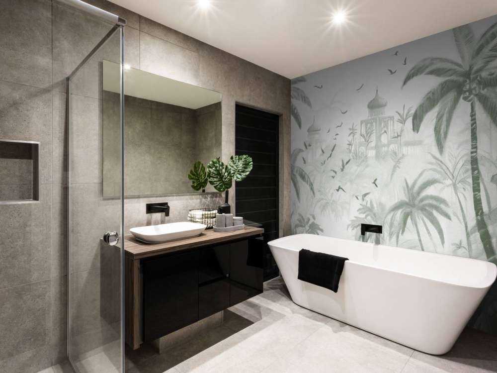 Oriental Garden at Dawn, green