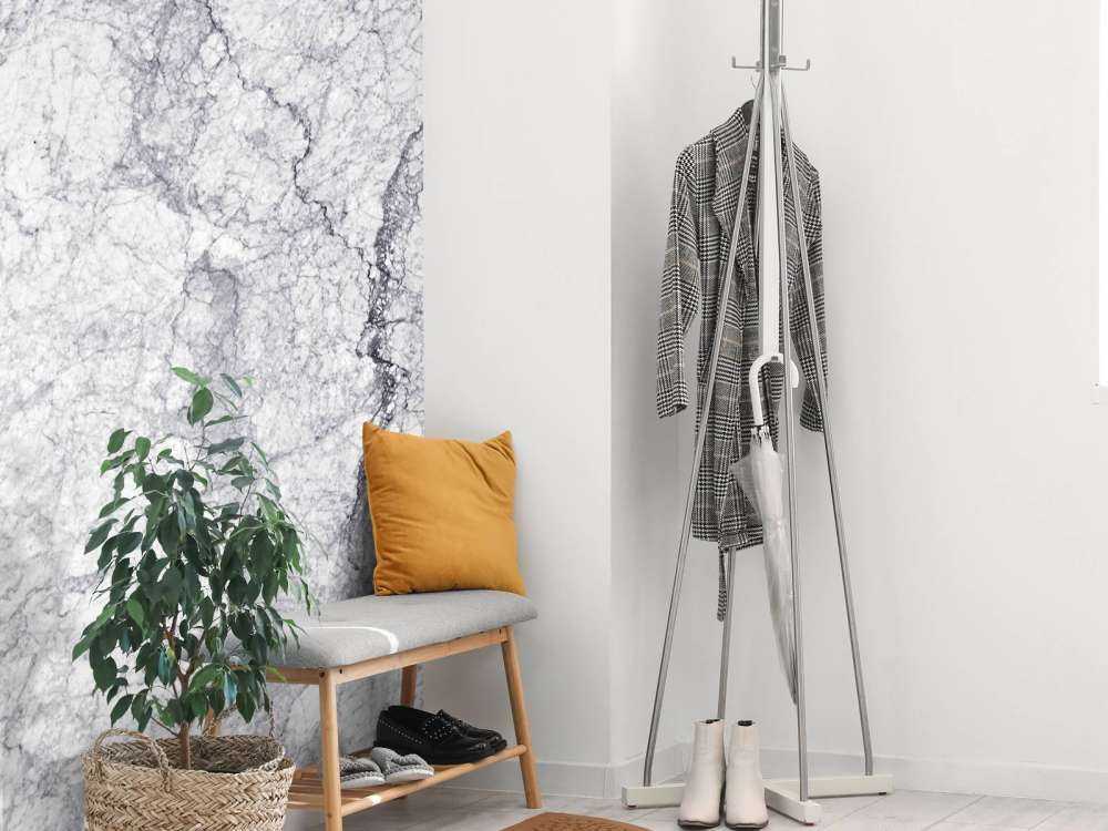 Marble black and white