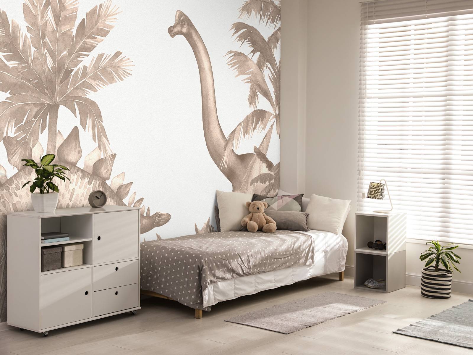 Dinosaurs in taupe