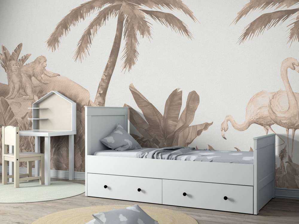 Monkeys and flamingos