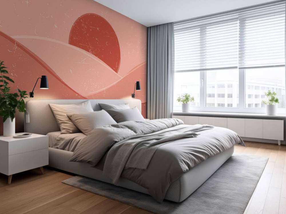 Red waves in front of the sun