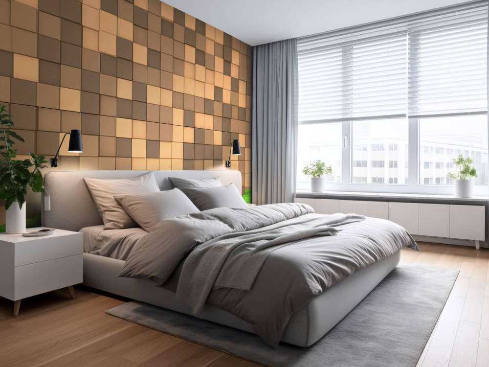 3D Minecraft landscape with brown blocks