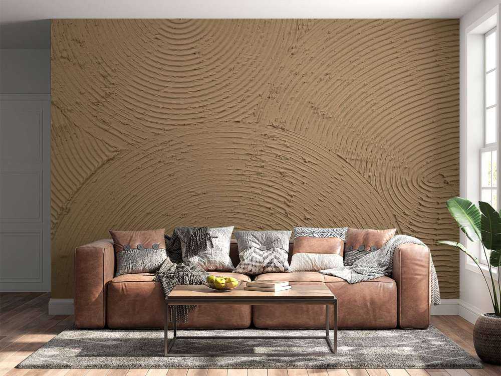 Zen circles in gold brown