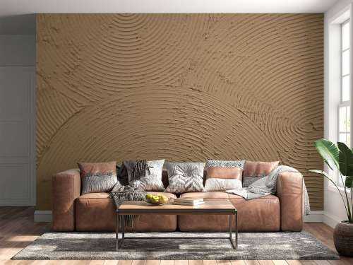 Zen circles in gold brown
