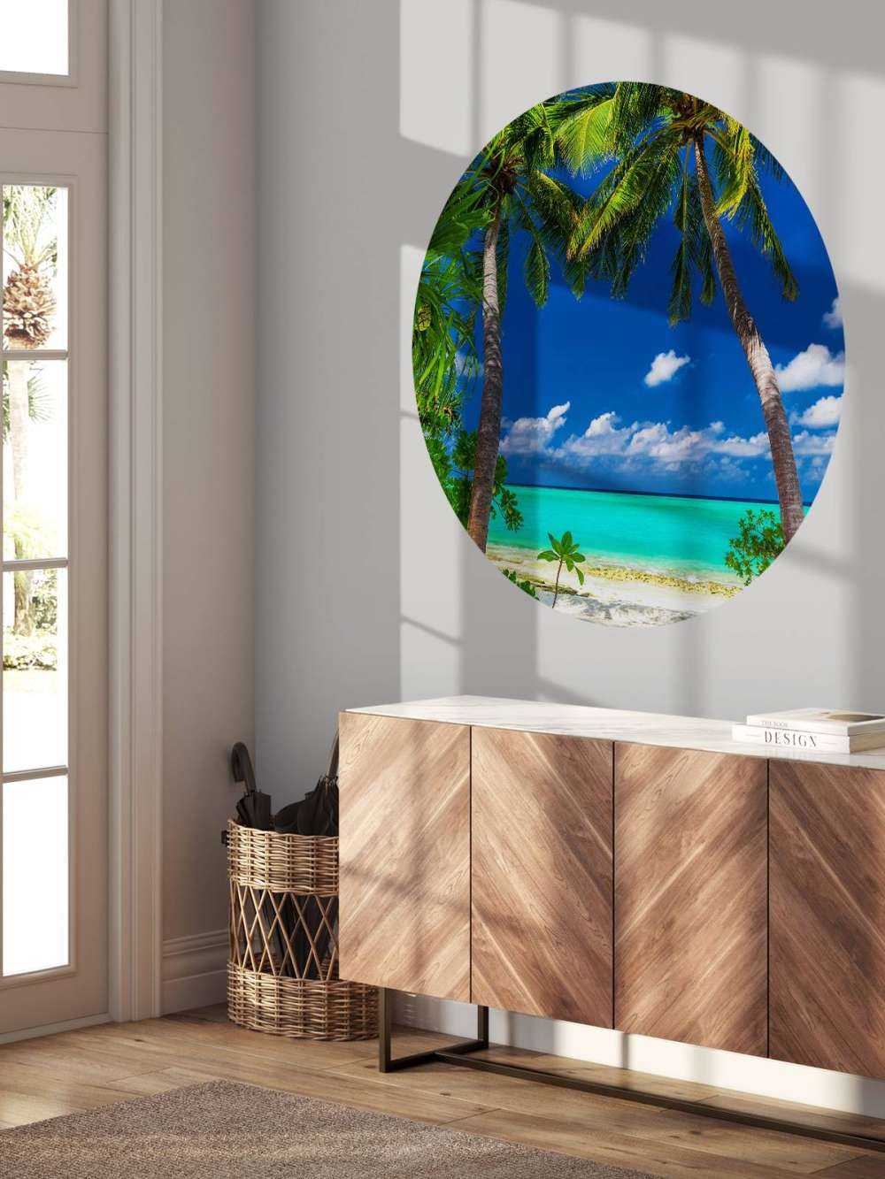 Palm trees on an island