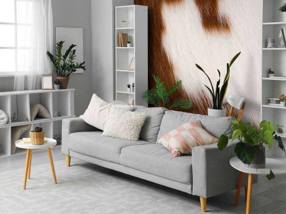 Cowhide red and white cowhide