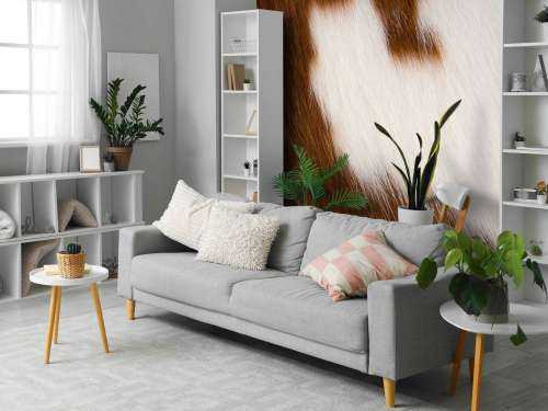 Cowhide red and white cowhide
