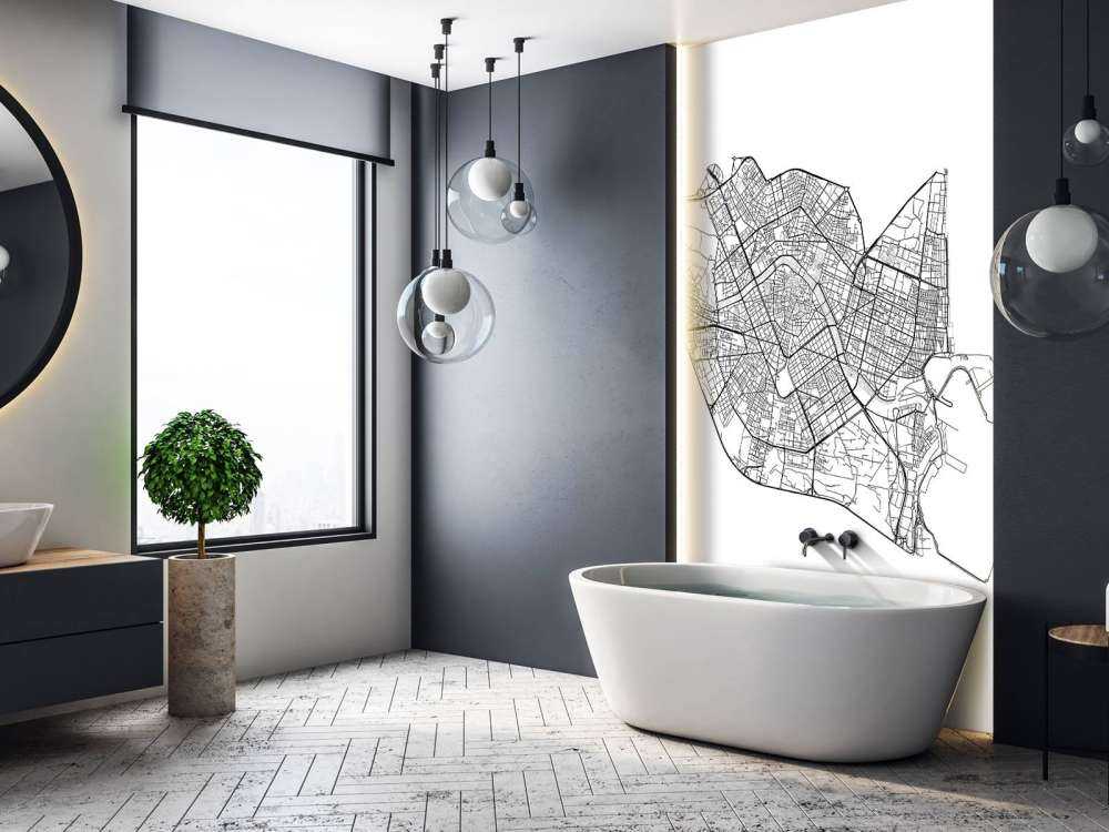 Map of Valencia, white 