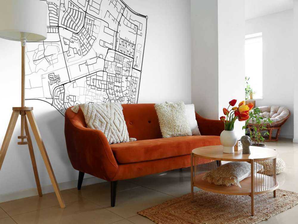 Map of Dronten, white 