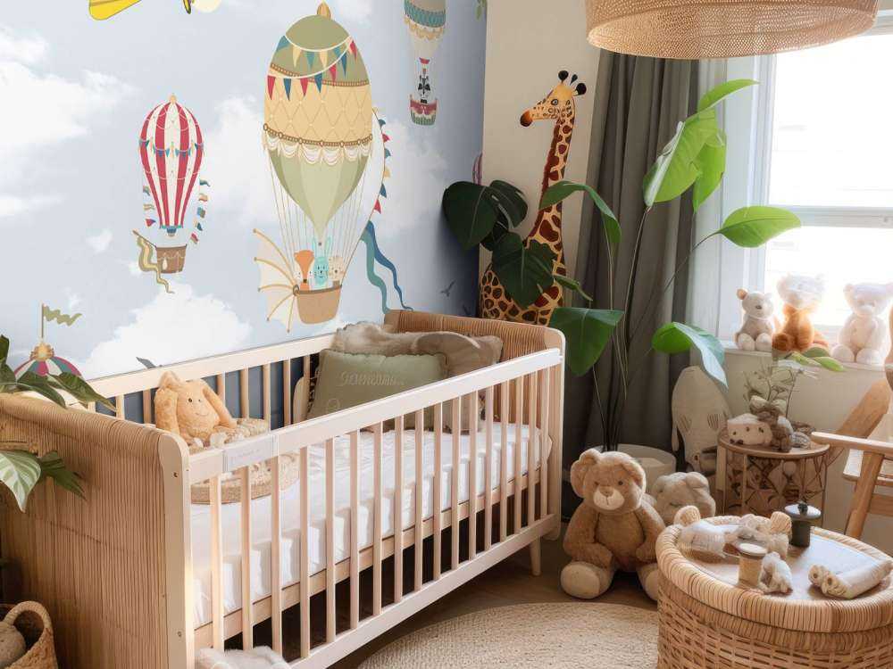 Animals in hot air balloons