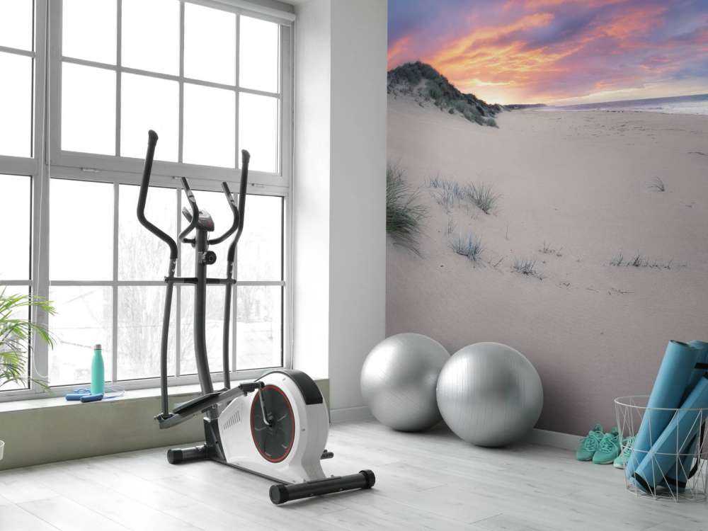 Sunrise over sand dunes