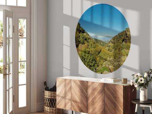 Looking through the mountains