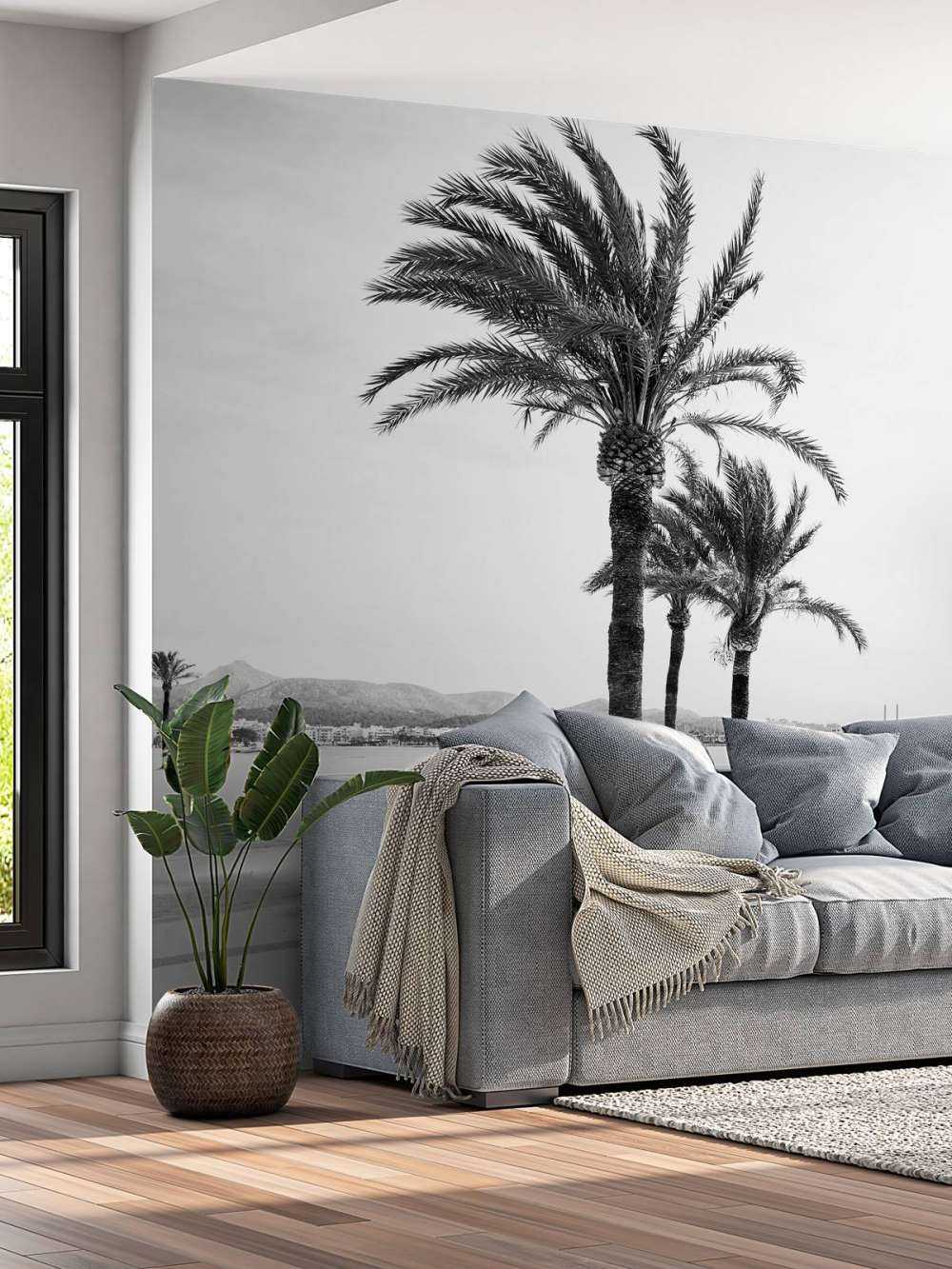 Palm trees together