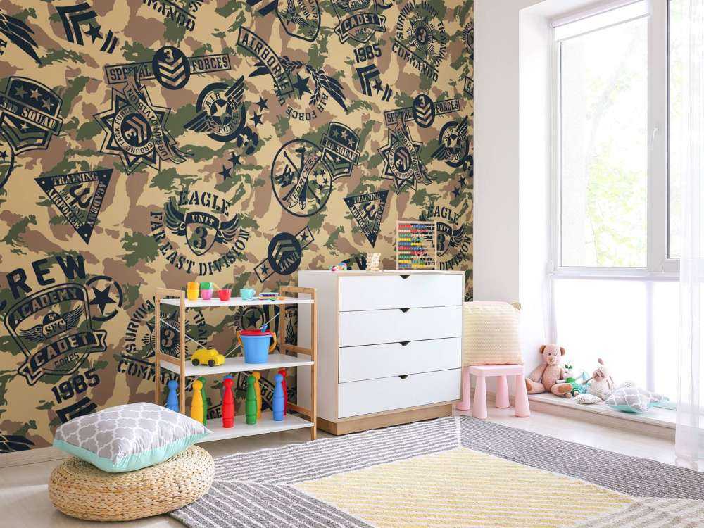 Camouflage with logos 