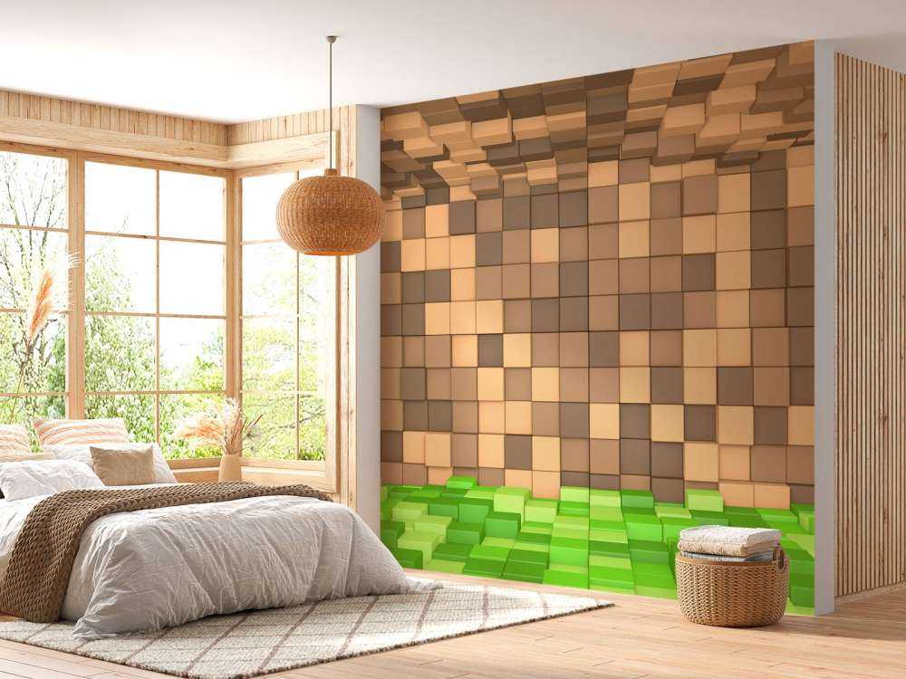 3D Minecraft landscape