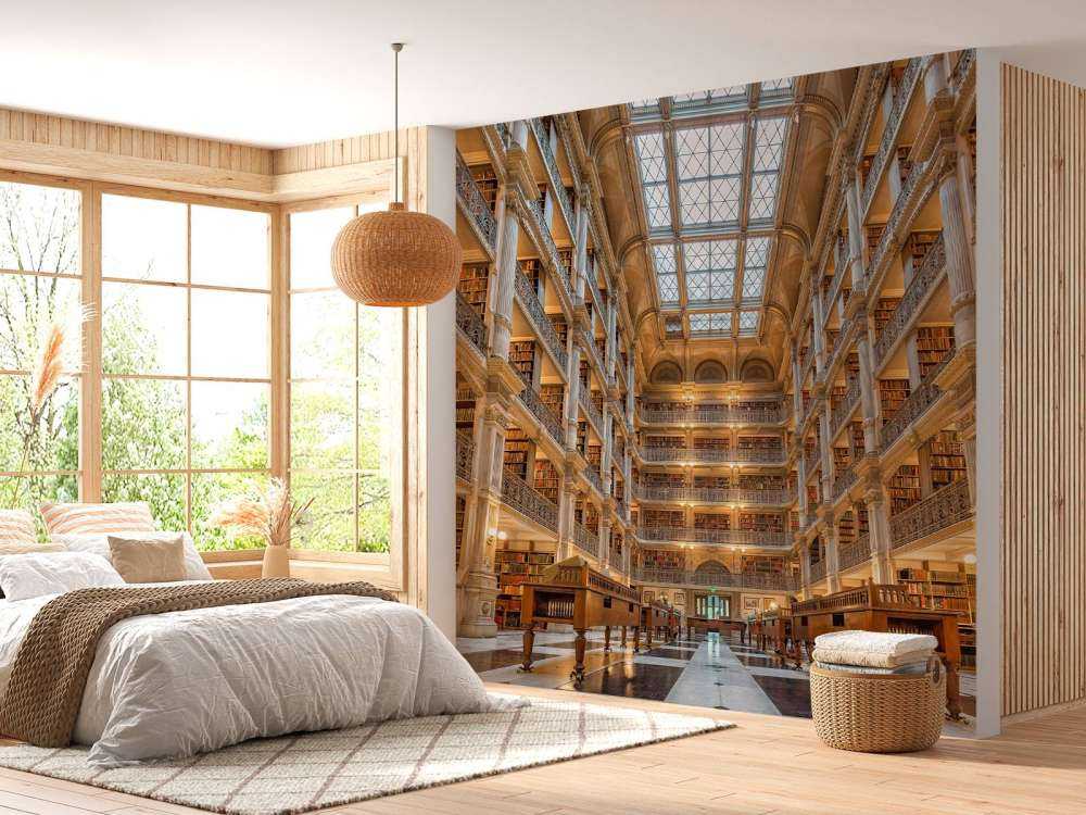 Illuminated literature room