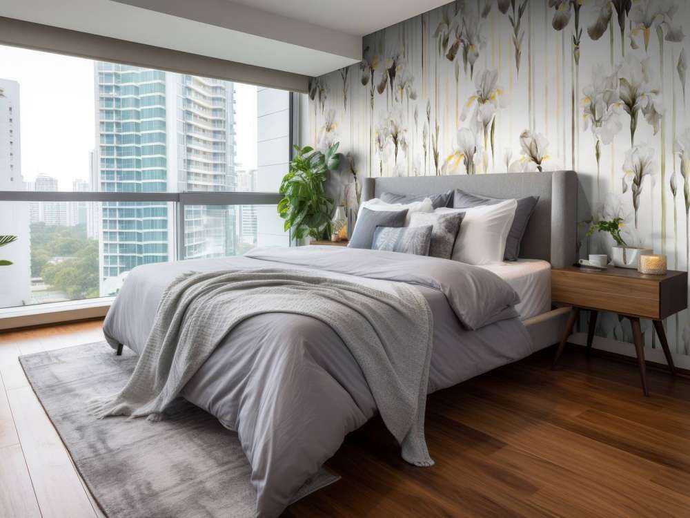 Irises and Stripes Seamless Sepia