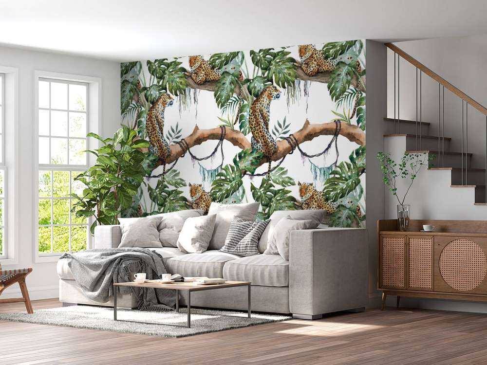 Watercolour leopards