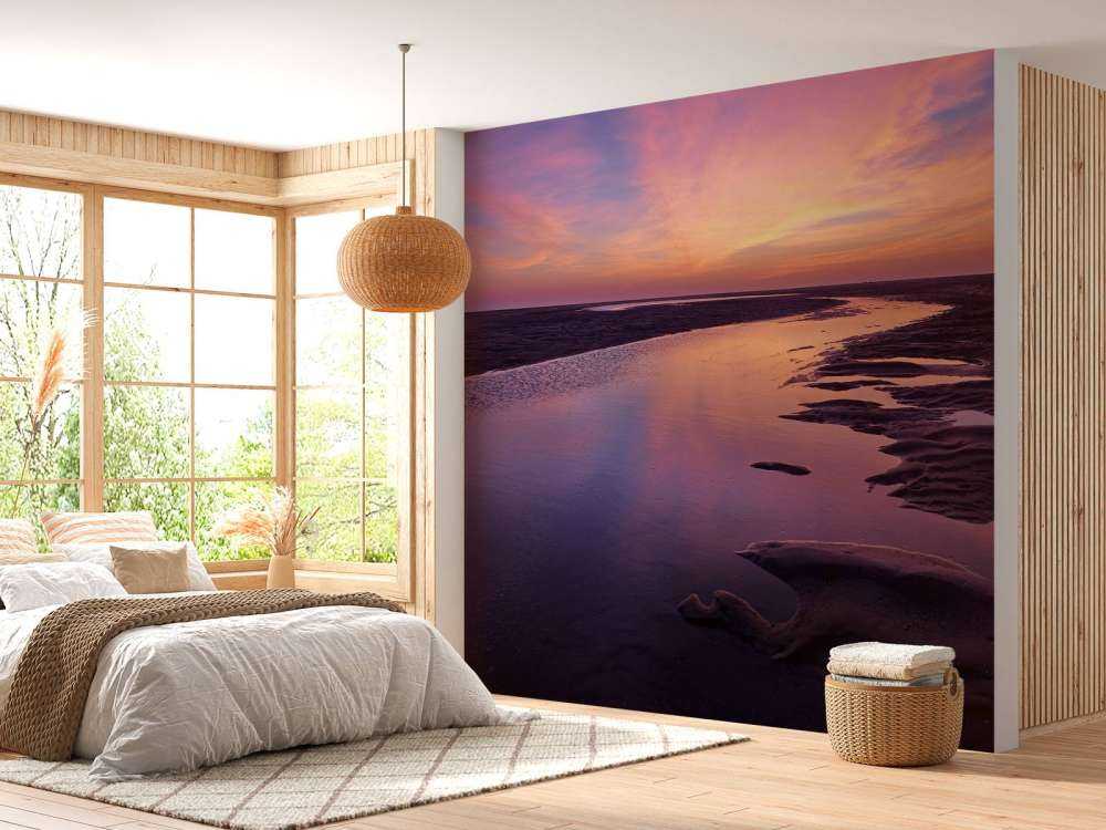 Sunset with purple air