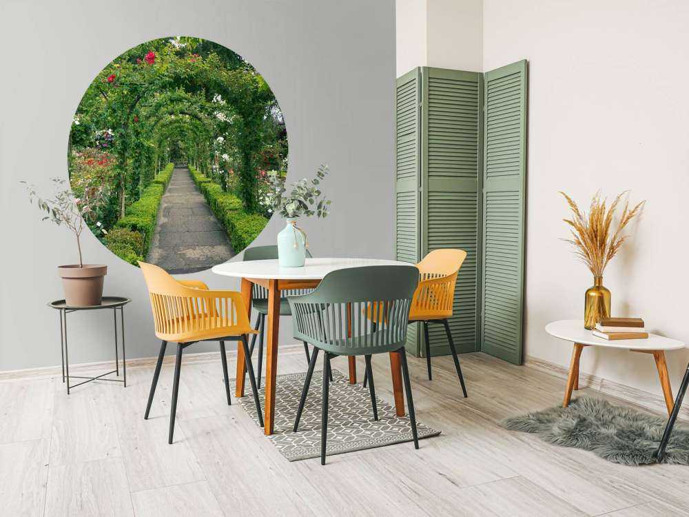 Path through rose garden