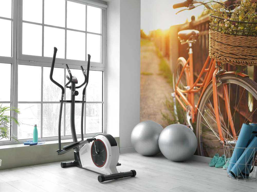 Red bike with basket