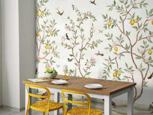 Lemon Tree Chinoiserie - White