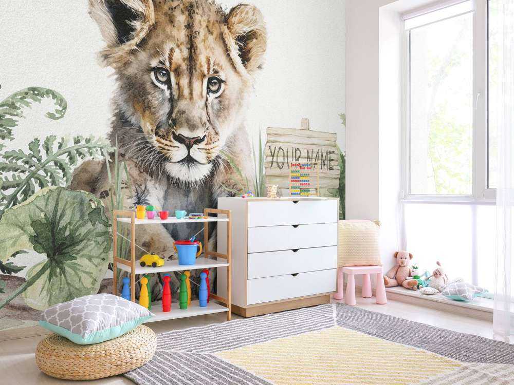 Young lion in the jungle